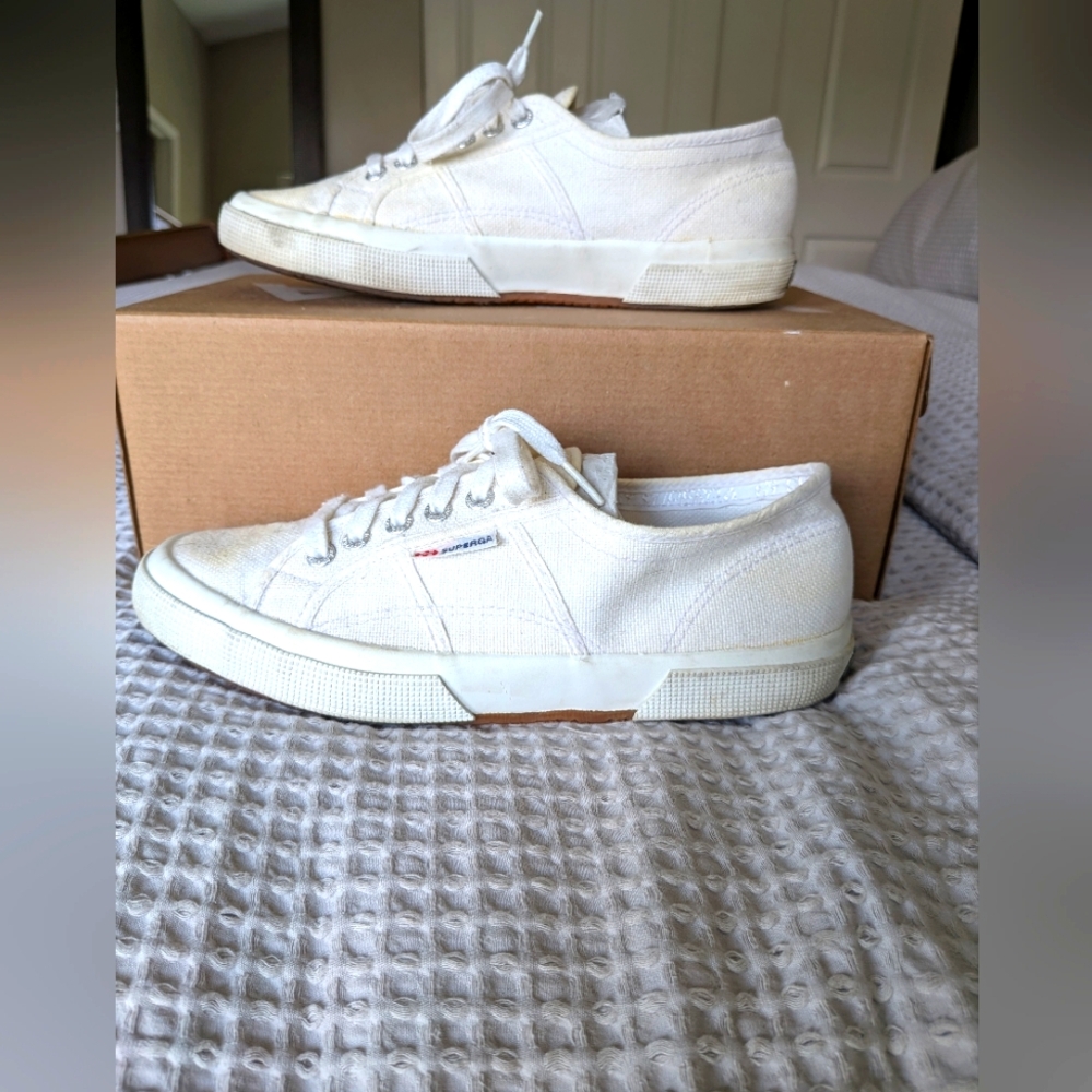 Superga White Canvas Sneakers